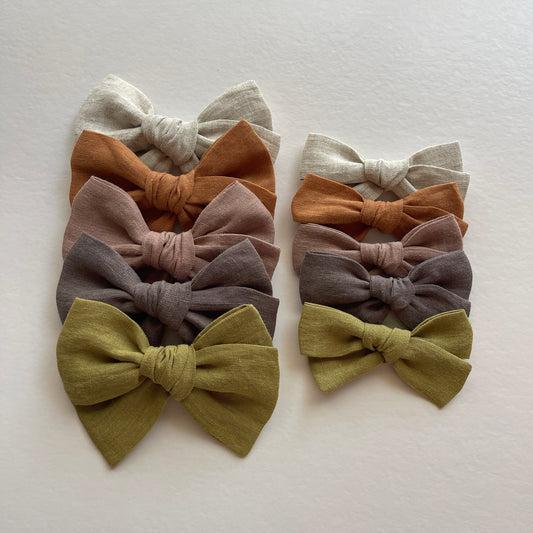 Solid Linen Bows