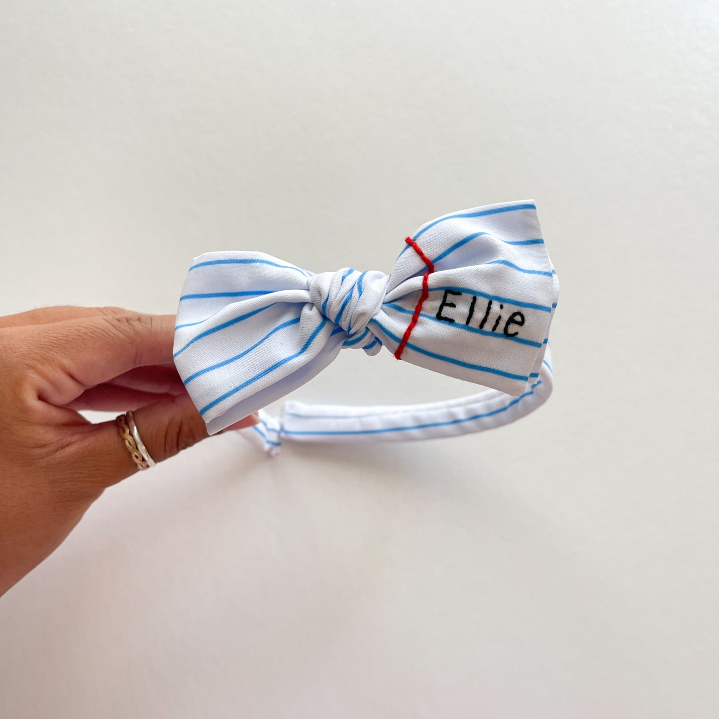 Embroidered Paper Bow & Headbands